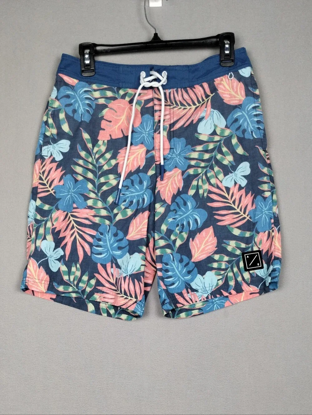 American Eagle Board Shorts Swim Trunks Size Small Hawaiian Floral Tropical
